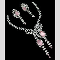 NAFJ Glamour Gleam American Diamonds Necklace Set