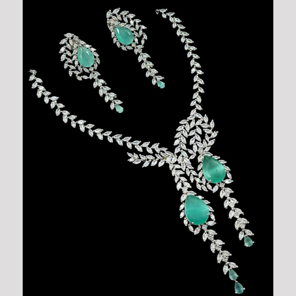 NAFJ Glamour Gleam American Diamonds Necklace Set