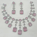 NAFJ Majestic Shine American Diamonds Necklace Set