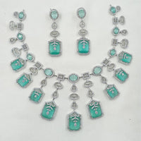 NAFJ Majestic Shine American Diamonds Necklace Set