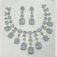 NAFJ Majestic Shine American Diamonds Necklace Set