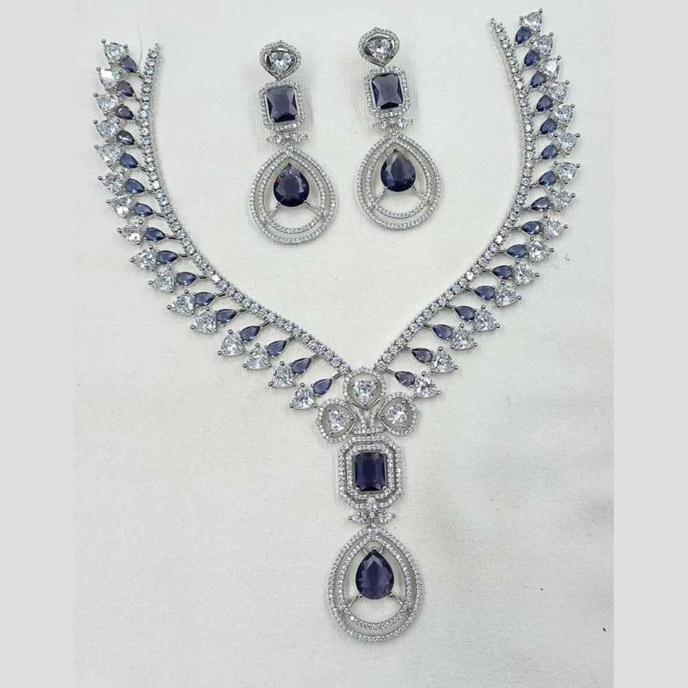 NAFJ Starshine American Diamonds Necklace Set