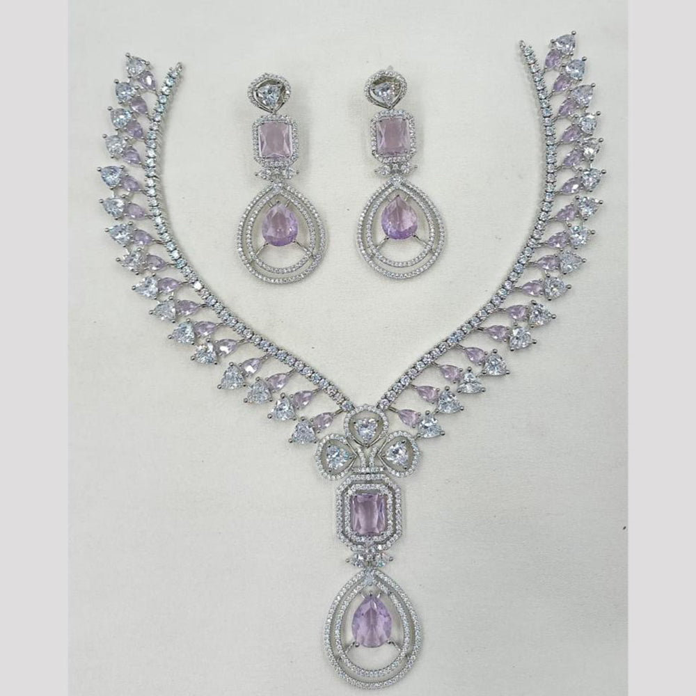 NAFJ Starshine American Diamonds Necklace Set