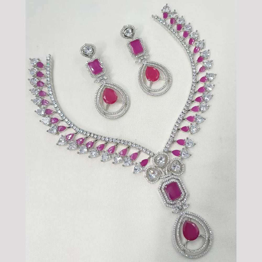 NAFJ Starshine American Diamonds Necklace Set