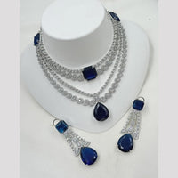 NAFJ Trendy American Diamonds For Glam Nights Necklace Set