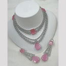 NAFJ Trendy American Diamonds For Glam Nights Necklace Set