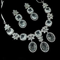NAFJ Sparkling Crystal And Austrian Stone Designer Necklace Set