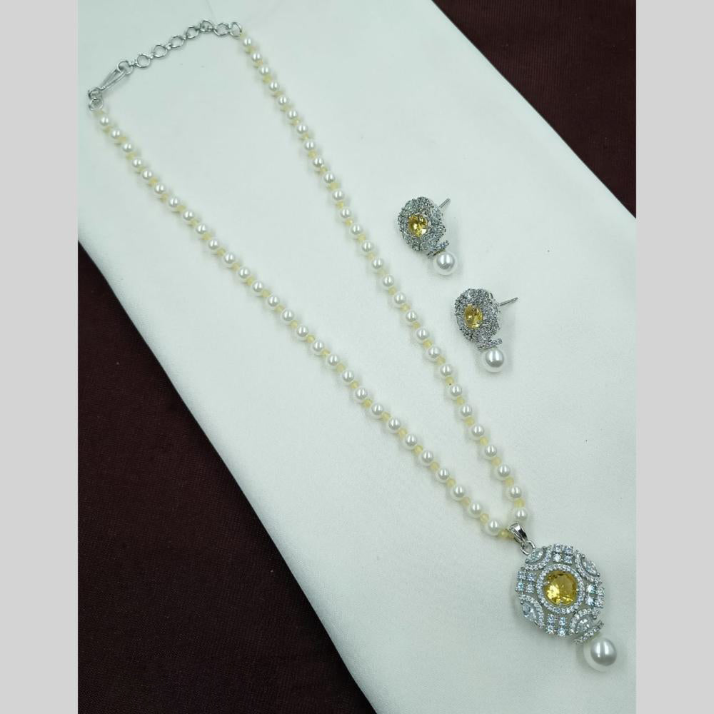 NAFJ Pearl Long Necklace Set
