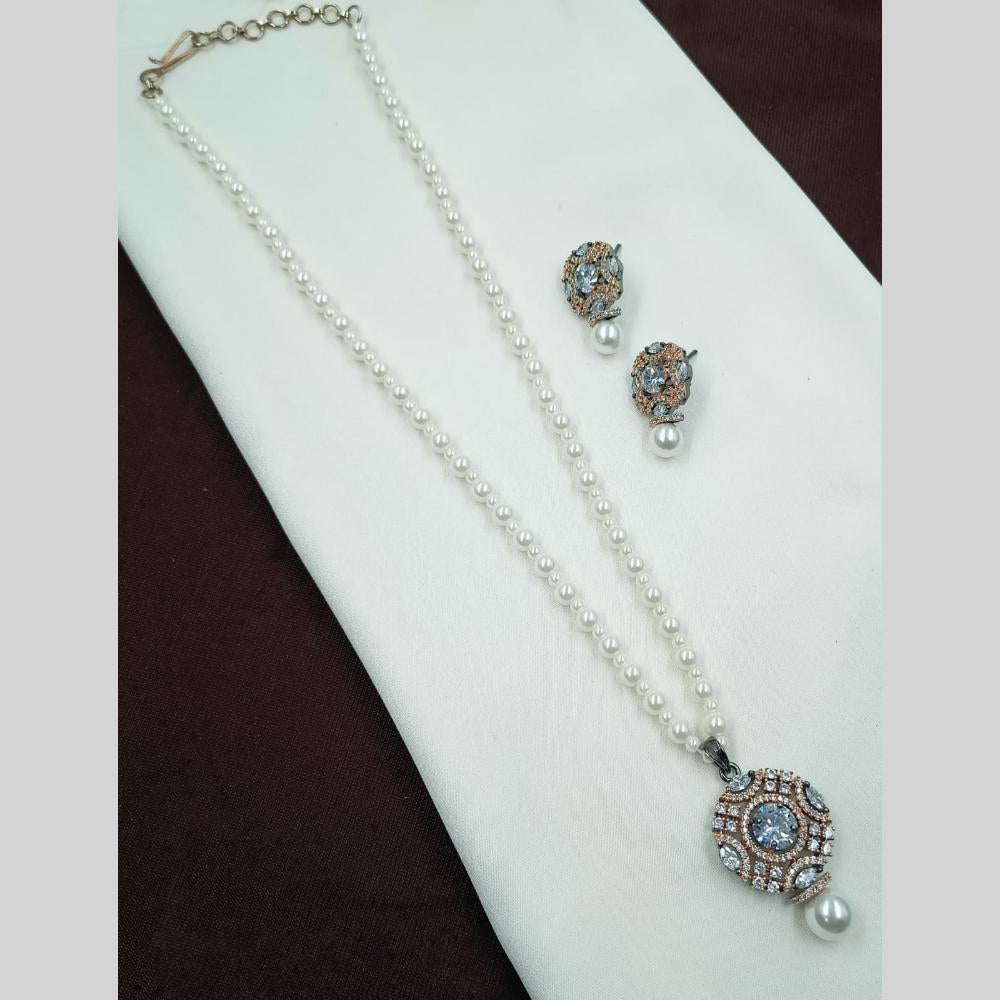 NAFJ Pearl Long Necklace Set