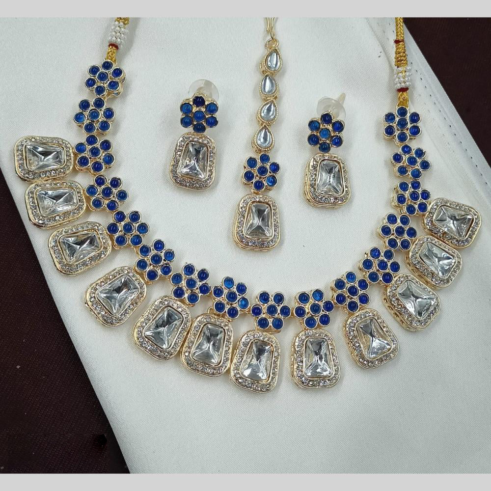 NAFJ Kunda Stone And Pota Stone Necklace Set