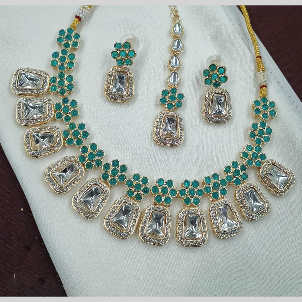 NAFJ Kunda Stone And Pota Stone Necklace Set