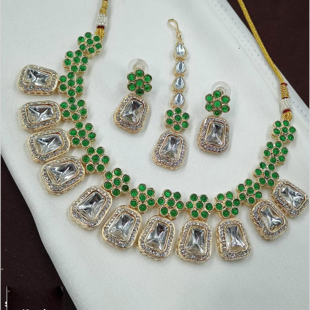 NAFJ Kunda Stone And Pota Stone Necklace Set