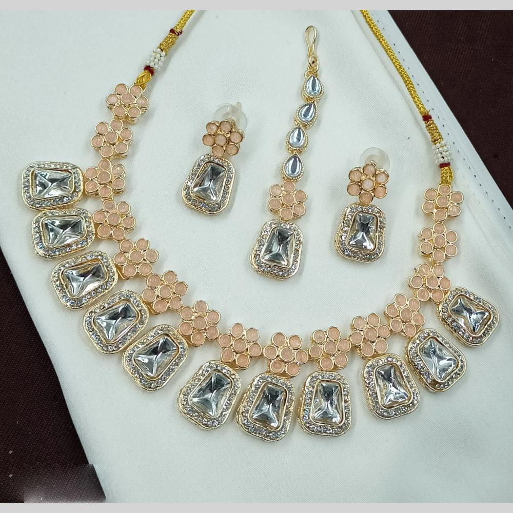 NAFJ Kunda Stone And Pota Stone Necklace Set