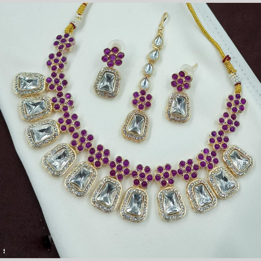 NAFJ Kunda Stone And Pota Stone Necklace Set