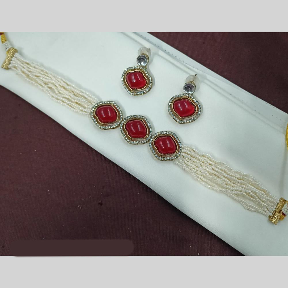 NAFJ Pearl Choker Set for Weddings & Festive Glam