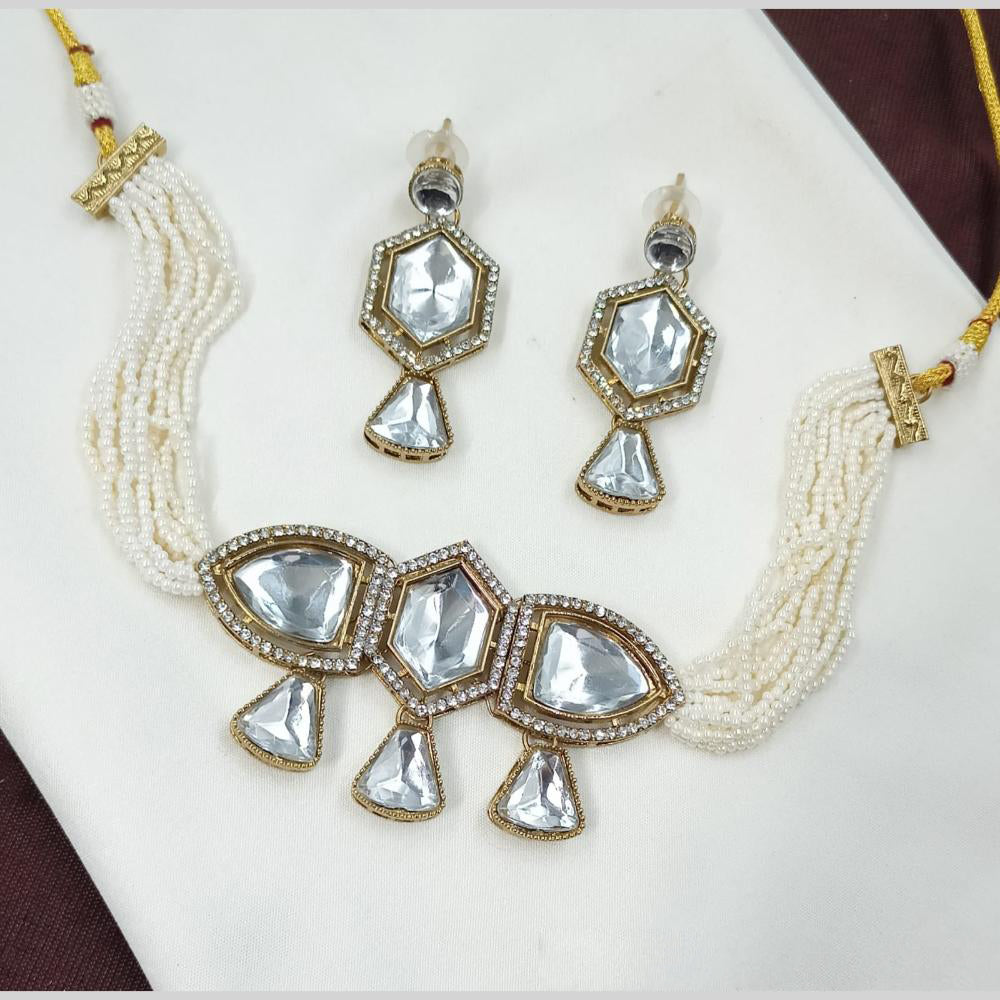 NAFJ Pearl Choker Set for Weddings & Festive Glam