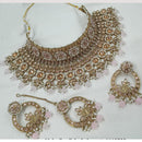 NAFJ Elegant Crystal Stone Pearl And Beads Choker Necklace Set