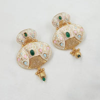 NAFJ Royal Meenakari Dangler Earrings with Drop Beads