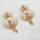 NAFJ Royal Meenakari Dangler Earrings with Drop Beads