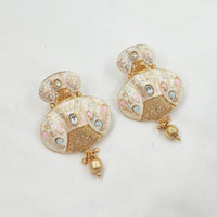 NAFJ Royal Meenakari Dangler Earrings with Drop Beads