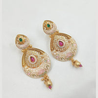 NAFJ Traditional Teardrop Meenakari Dangler Earrings