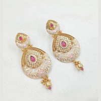 NAFJ Traditional Teardrop Meenakari Dangler Earrings