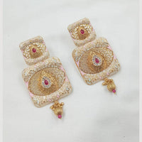 NAFJ Royal Meenakari Dangler Earrings with Drop Beads