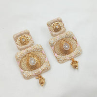 NAFJ Royal Meenakari Dangler Earrings with Drop Beads