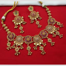 NAFJ Pota Stone Necklace Set with Antique Copper Plating