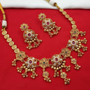 NAFJ Pota Stone Necklace Set with Antique Copper Plating