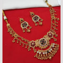 NAFJ Pota Stone Necklace Set with Antique Copper Plating