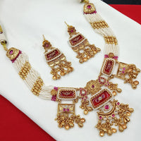 NAFJ Pota Stone Necklace Set with Antique Copper Plating