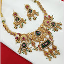 NAFJ Pota Stone Necklace Set with Antique Copper Plating