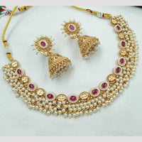 NAFJ Pota Stone Necklace Set with Antique Copper Plating