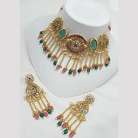 NAFJ Pota Stone Necklace Set with Antique Copper Plating