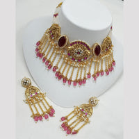 NAFJ Pota Stone Necklace Set with Antique Copper Plating