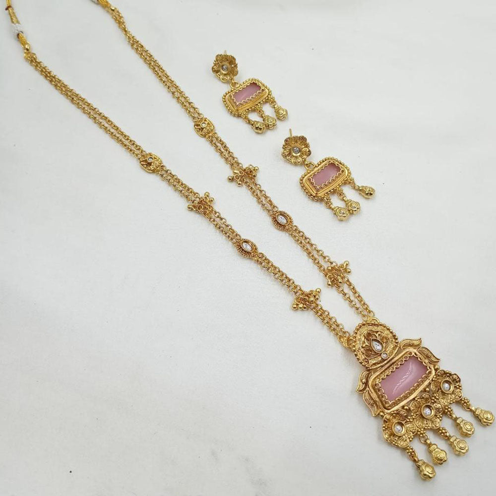 NAFJ Traditional Long Necklace Set with Antique Copper Plating