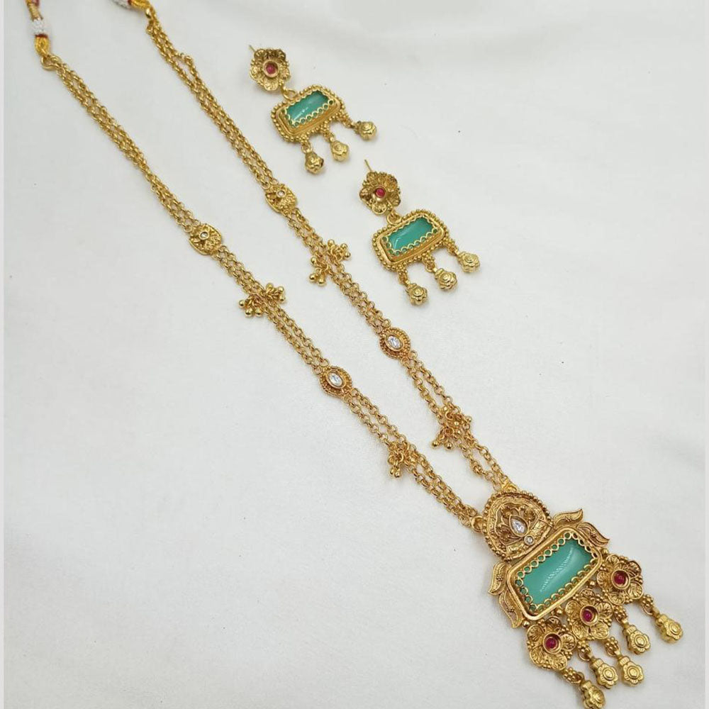 NAFJ Traditional Long Necklace Set with Antique Copper Plating