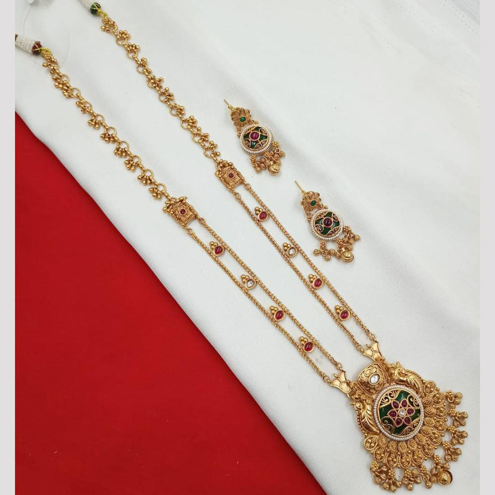 NAFJ Traditional Long Necklace Set with Antique Copper Plating
