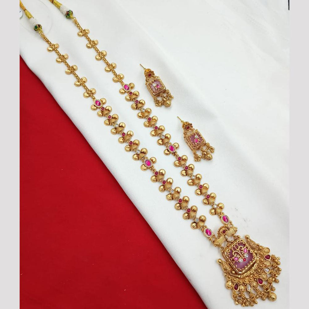 NAFJ Traditional Long Necklace Set with Antique Copper Plating