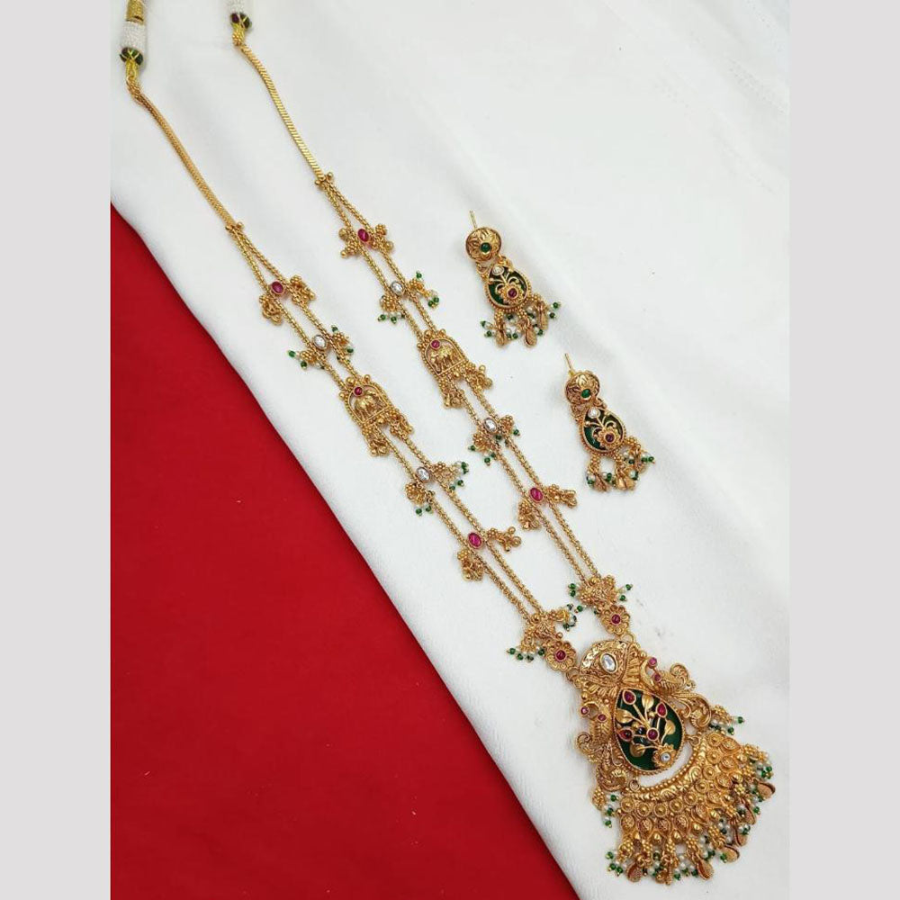 NAFJ Traditional Long Necklace Set with Antique Copper Plating