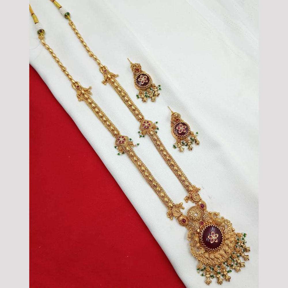NAFJ Traditional Long Necklace Set with Antique Copper Plating