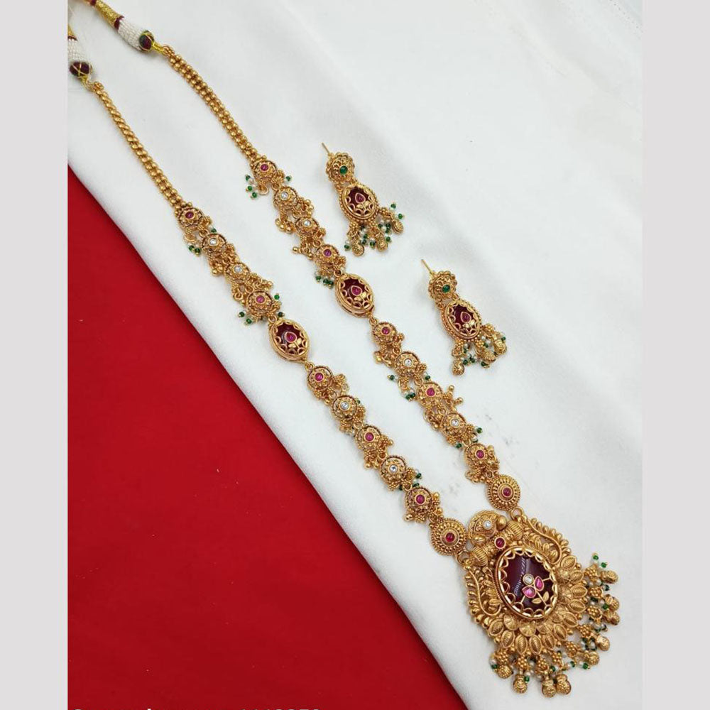 NAFJ Traditional Long Necklace Set with Antique Copper Plating