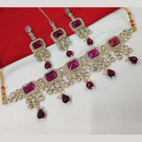NAFJ Glam Crystal And Austrian Stone Pearl Choker Set