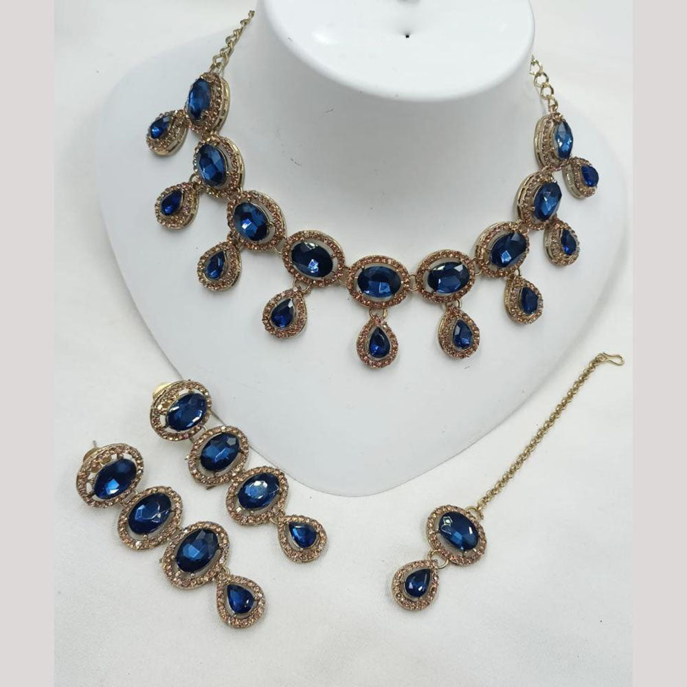 NAFJ Glam Crystal And Austrian Stone Choker Set