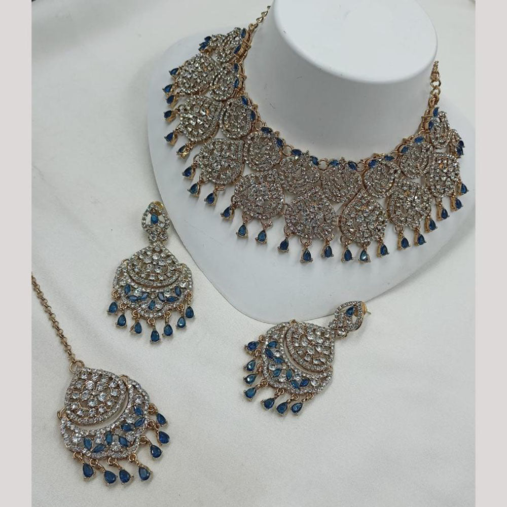 NAFJ Luxury Austrian Stone And Crystal Choker Necklace Set