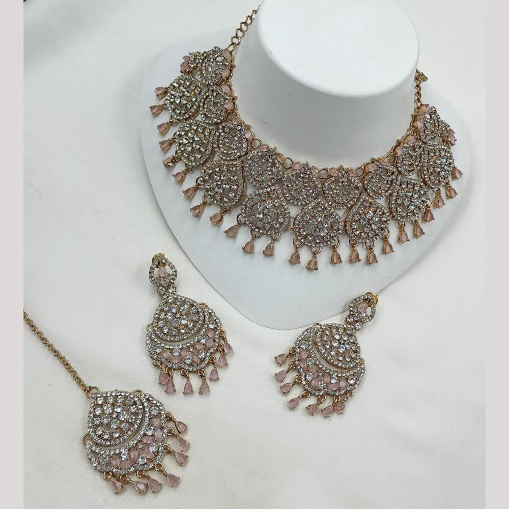 NAFJ Luxury Austrian Stone And Crystal Choker Necklace Set