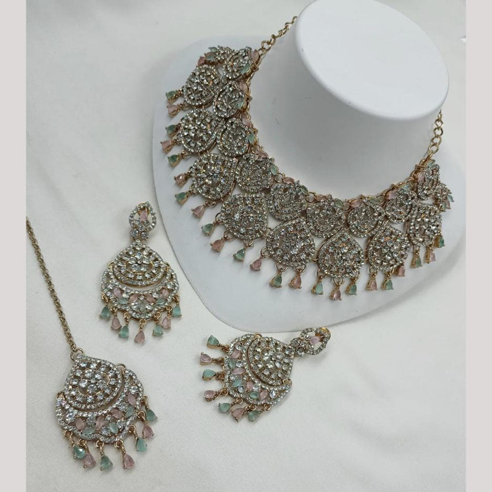 NAFJ Luxury Austrian Stone And Crystal Choker Necklace Set