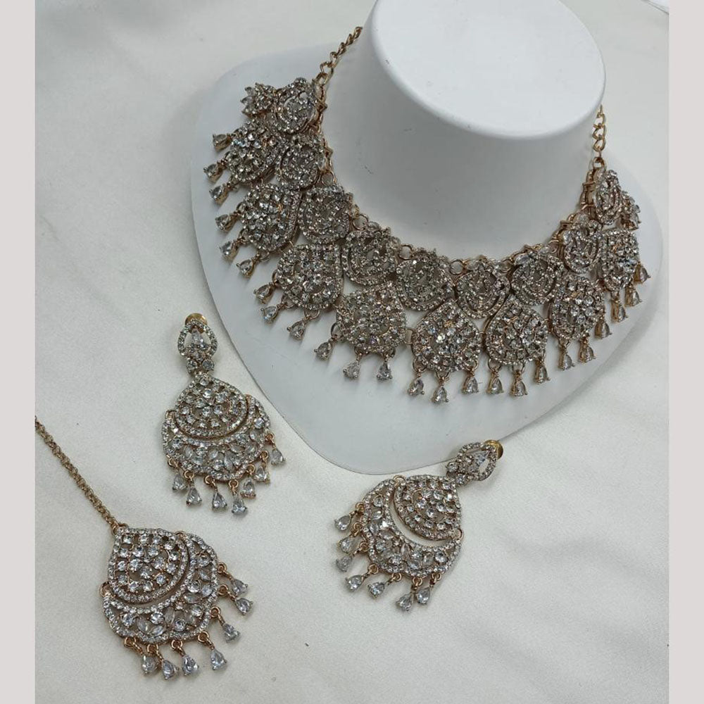 NAFJ Luxury Austrian Stone And Crystal Choker Necklace Set