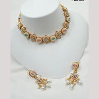 NAFJ Elegant Pota And Pearl Beaded Choker Necklace Set